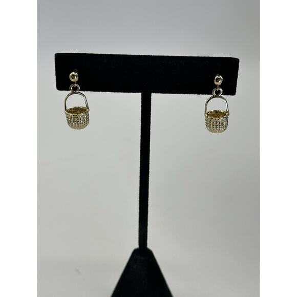 14k Nantucket Basket Necklace and Post Earrings Set- Necklace by G. E. Robbins - Picture 6 of 13